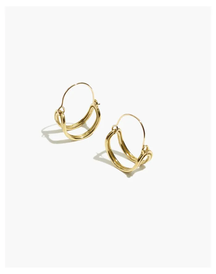 Women Goldeluxe Jewelry Solar Hoops Brass Madewell Earrings
