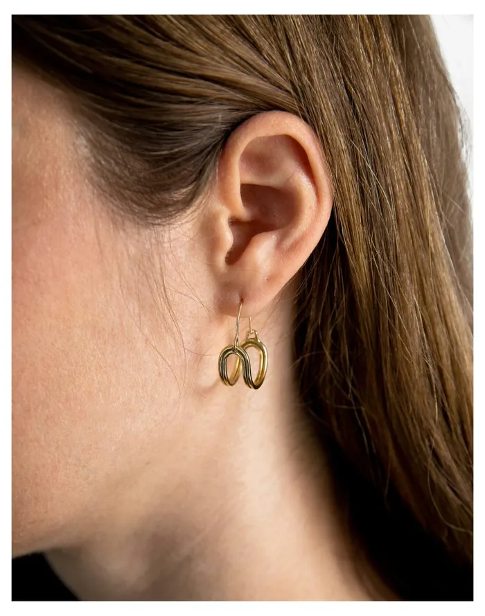 Women Goldeluxe Jewelry Solar Hoops Brass Madewell Earrings Women Goldeluxe Jewelry Solar Hoops Brass Madewell Earrings