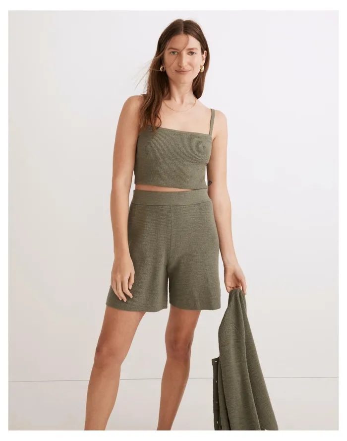 Women Halstead Square Neck Sweater Tank Distant Grove Madewell Sweaters