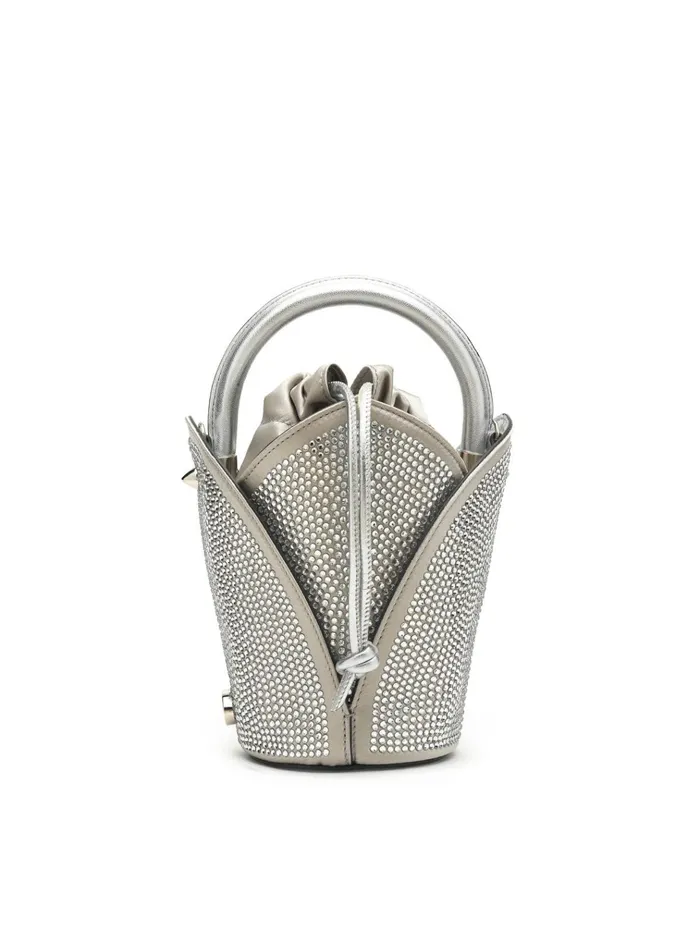 Women Handbags Oscar De La Renta Crystal Pav Tulipan Nano Bag Light Grey Women Handbags Oscar De La Renta Crystal Pav Tulipan Nano Bag Light Grey
