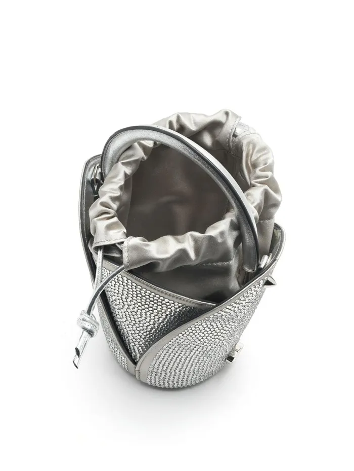 Women Handbags Oscar De La Renta Crystal Pav Tulipan Nano Bag Light Grey Women Handbags Oscar De La Renta Crystal Pav Tulipan Nano Bag Light Grey