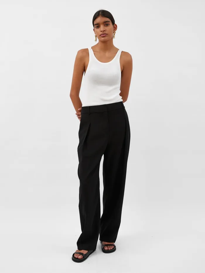 Women Harris Tapper 8211 Abel Trouser In Black Suiting The UNDONE Pants