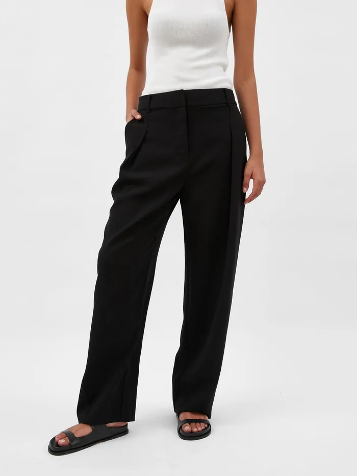 Women Harris Tapper 8211 Abel Trouser In Black Suiting The UNDONE Pants