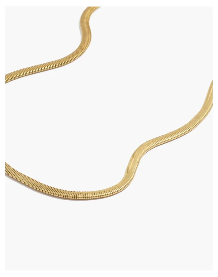 Women Herringbone Chain Necklace Vintage Gold Madewell Necklaces
