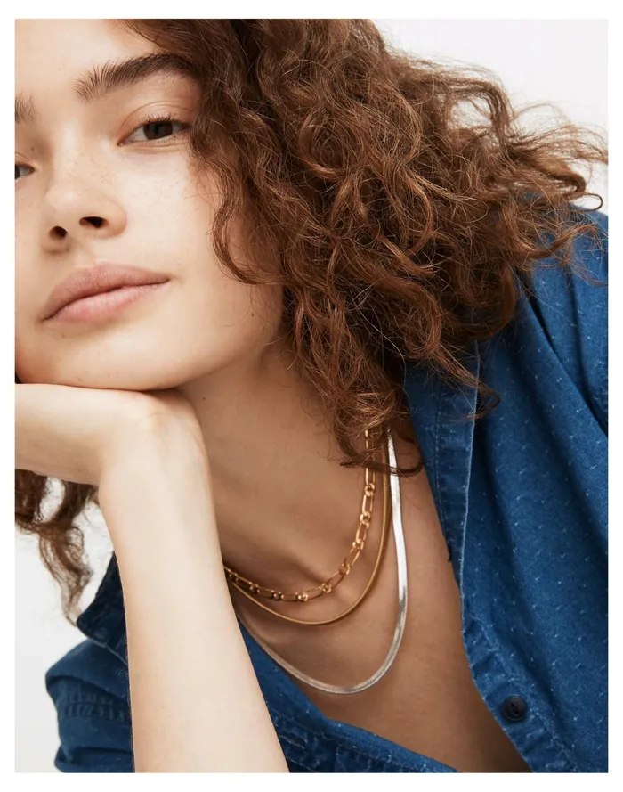 Women Herringbone Chain Necklace Vintage Gold Madewell Necklaces Women Herringbone Chain Necklace Vintage Gold Madewell Necklaces