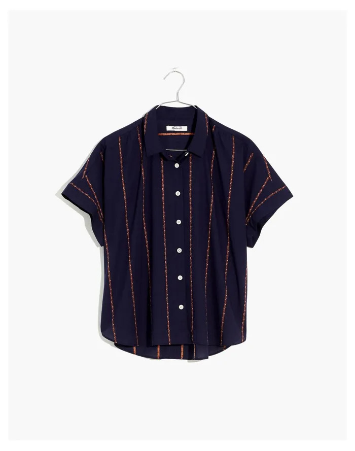 Women Hilltop Shirt In Jacquard Stripe Floral Dobby Madewell Tops and Shirts Women Hilltop Shirt In Jacquard Stripe Floral Dobby Madewell Tops and Shirts