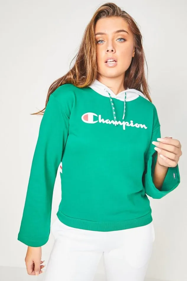 Women Hooded Sweatshirt Champion Green Brentiny Paris Sweaters and Sweatshirts Women Hooded Sweatshirt Champion Green Brentiny Paris Sweaters and Sweatshirts