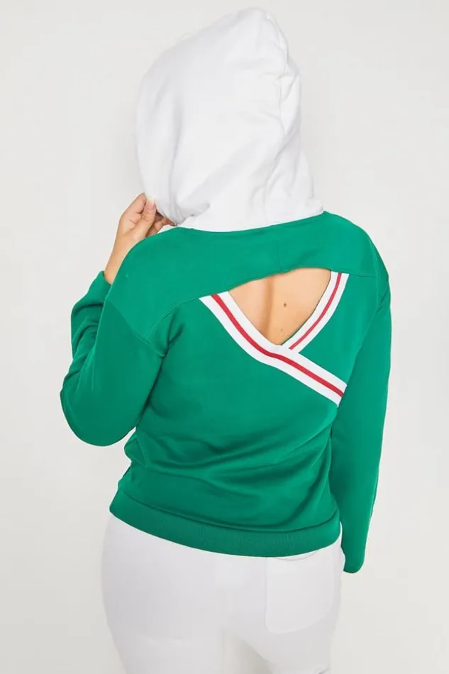 Women Hooded Sweatshirt Champion Green Brentiny Paris Sweaters and Sweatshirts Women Hooded Sweatshirt Champion Green Brentiny Paris Sweaters and Sweatshirts