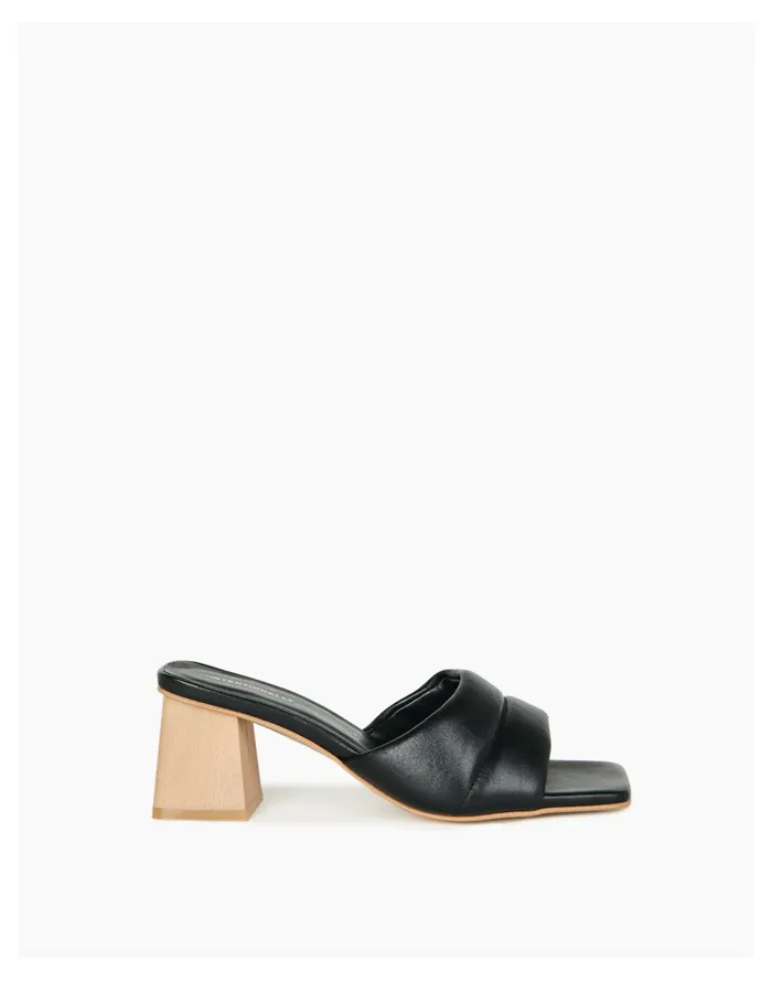 Women Intentionally Blank TABBI Heeled Slide Black Madewell Heels Women Intentionally Blank TABBI Heeled Slide Black Madewell Heels