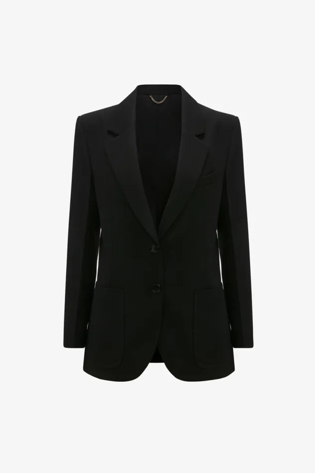 Women Jackets and Coats Victoria Beckham Patch Pocket Jacket In Black