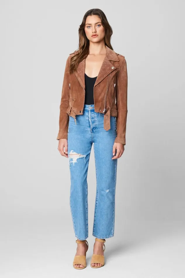 Women Jackets Blank Nyc Coffee Bean Moto Jacket