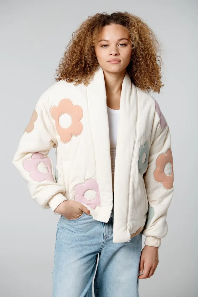 Women Jackets Blank Nyc Flower Bath Jacket