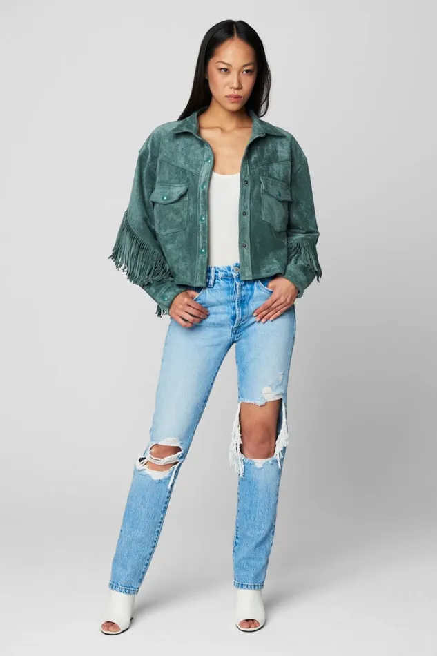 Women Jackets Blank Nyc Olive Branch Shacket