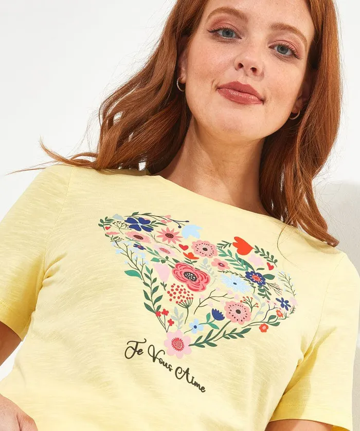 Women Joe Browns All The Love Graphic Tee Lemon