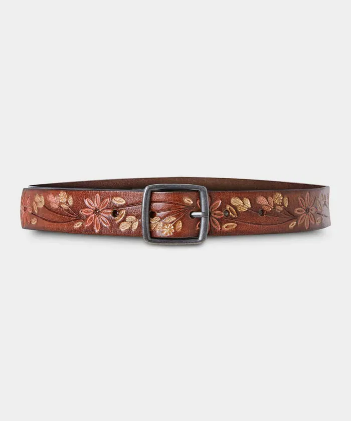 Women Joe Browns California Tooled Leather Belt Brownmulti Women Joe Browns California Tooled Leather Belt Brownmulti