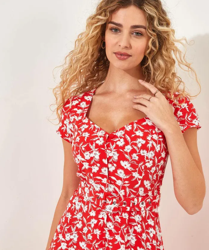 Women Joe Browns Celine Belted Dress Red Women Joe Browns Celine Belted Dress Red