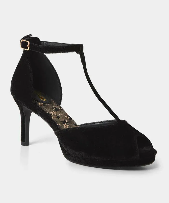 Women Joe Browns Cover Girl T Bar Shoes Black Women Joe Browns Cover Girl T Bar Shoes Black