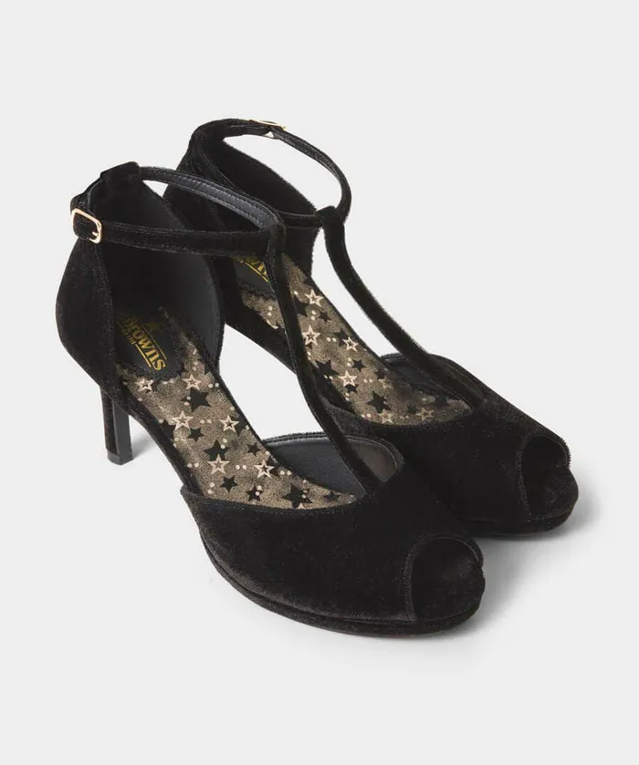 Women Joe Browns Cover Girl T Bar Shoes Black Women Joe Browns Cover Girl T Bar Shoes Black