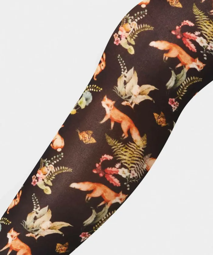 Women Joe Browns Enchanted Wood Printed Tights Black Multi Women Joe Browns Enchanted Wood Printed Tights Black Multi