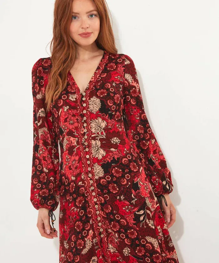 Women Joe Browns Evie Boho Dress Red Women Joe Browns Evie Boho Dress Red