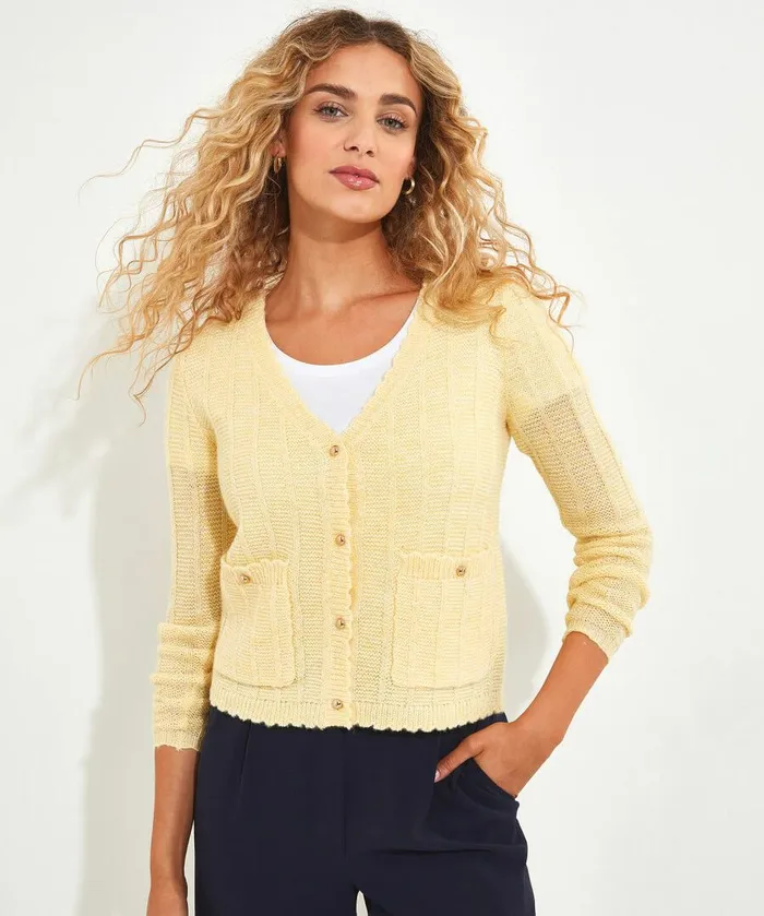 Women Joe Browns Lula VNeck Cardigan Yellow Women Joe Browns Lula VNeck Cardigan Yellow