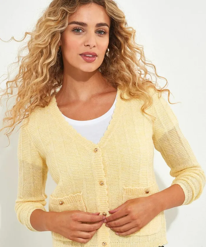 Women Joe Browns Lula VNeck Cardigan Yellow Women Joe Browns Lula VNeck Cardigan Yellow