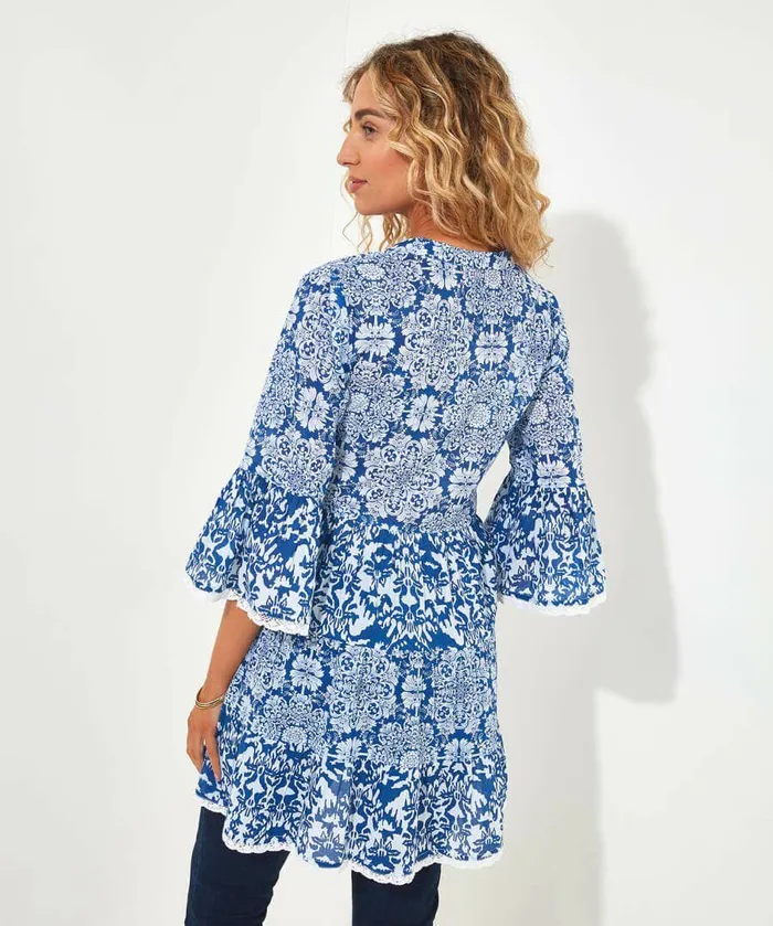 Women Joe Browns Moroccan Skies Tunic Blue Women Joe Browns Moroccan Skies Tunic Blue
