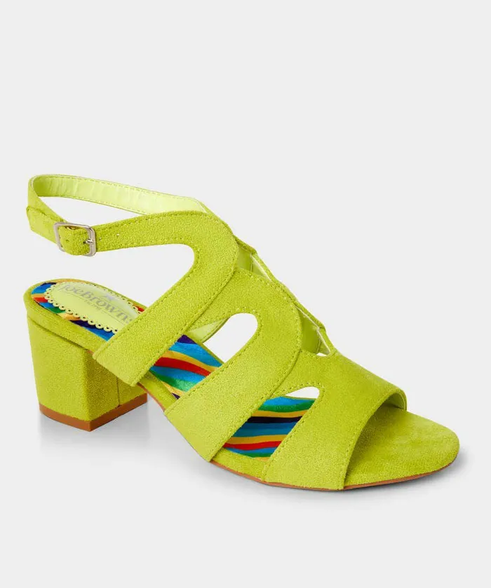 Women Joe Browns Sensational Strappy Shoes Lime Women Joe Browns Sensational Strappy Shoes Lime