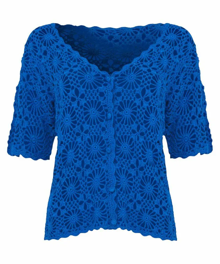 Women Joe Browns Summer Love Crochet Cardigan Blue Women Joe Browns Summer Love Crochet Cardigan Blue