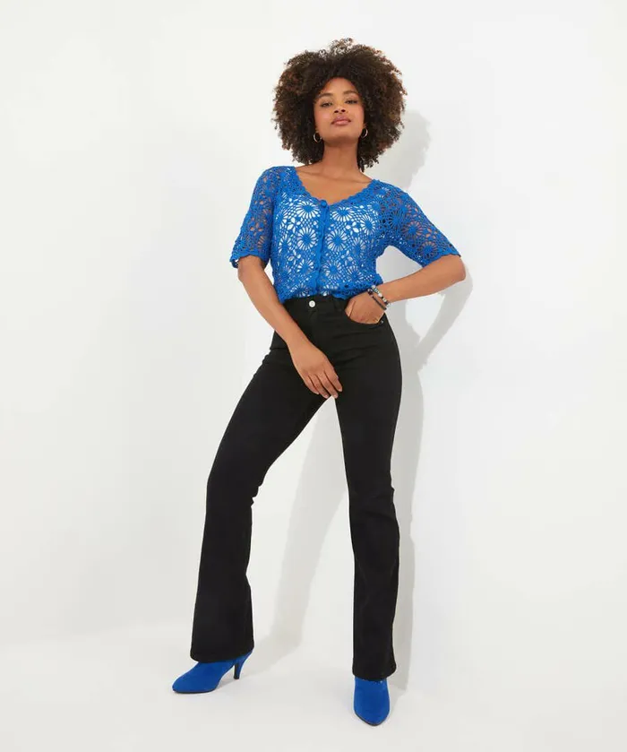 Women Joe Browns Summer Love Crochet Cardigan Blue Women Joe Browns Summer Love Crochet Cardigan Blue