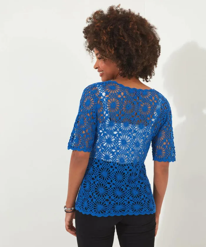 Women Joe Browns Summer Love Crochet Cardigan Blue Women Joe Browns Summer Love Crochet Cardigan Blue