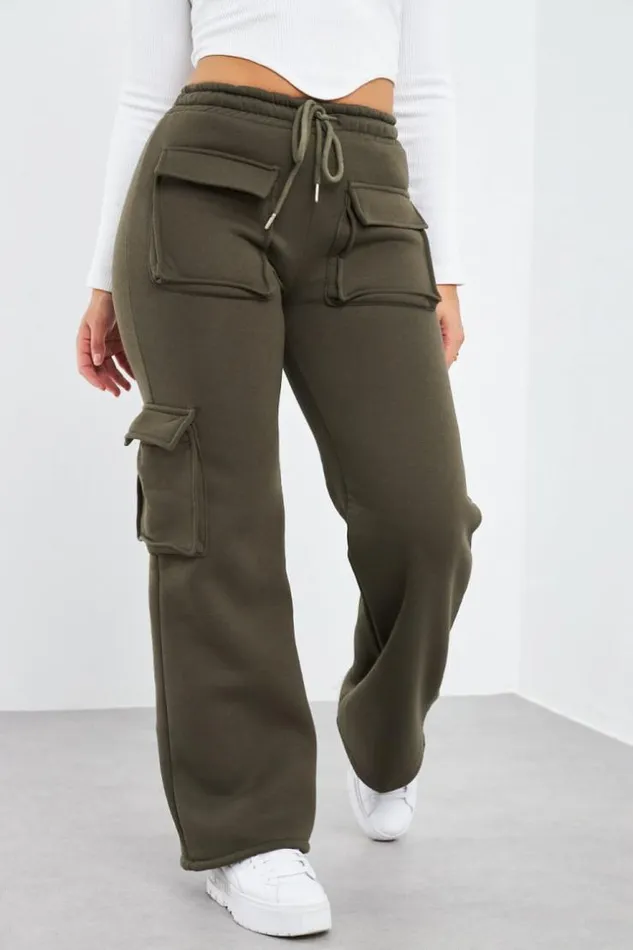 Women Jogging Kaki Poches Khaki Brentiny Paris Pants