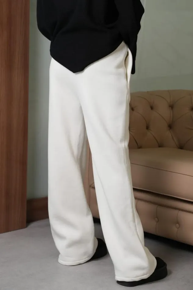 Women Jogging Large Blanc Avec Empicement Blanc White Brentiny Paris Jogging Bottoms Women Jogging Large Blanc Avec Empicement Blanc White Brentiny Paris Jogging Bottoms