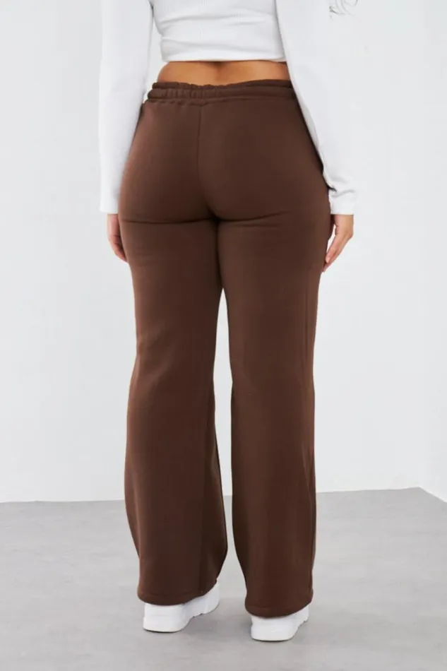 Women Jogging Marron Avec Relief Brown Brentiny Paris Pants