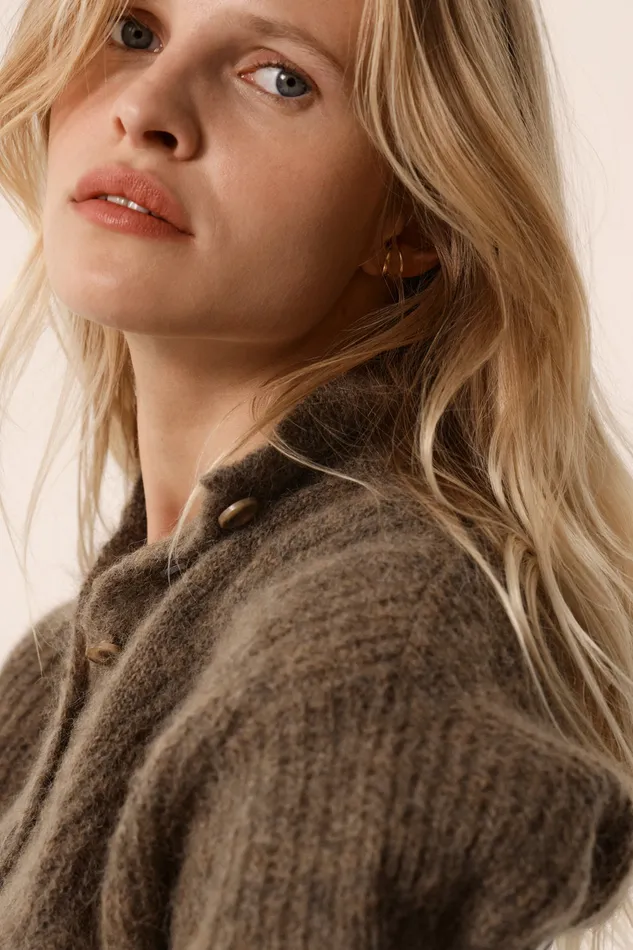 Women Jumper Anna Galet Pull Alpaga Superfine Gris Des Petits Hauts Jumpers and Cardigans