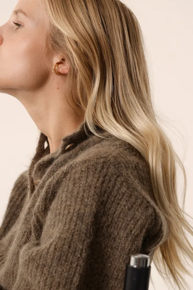 Women Jumper Anna Galet Pull Alpaga Superfine Gris Des Petits Hauts Jumpers and Cardigans