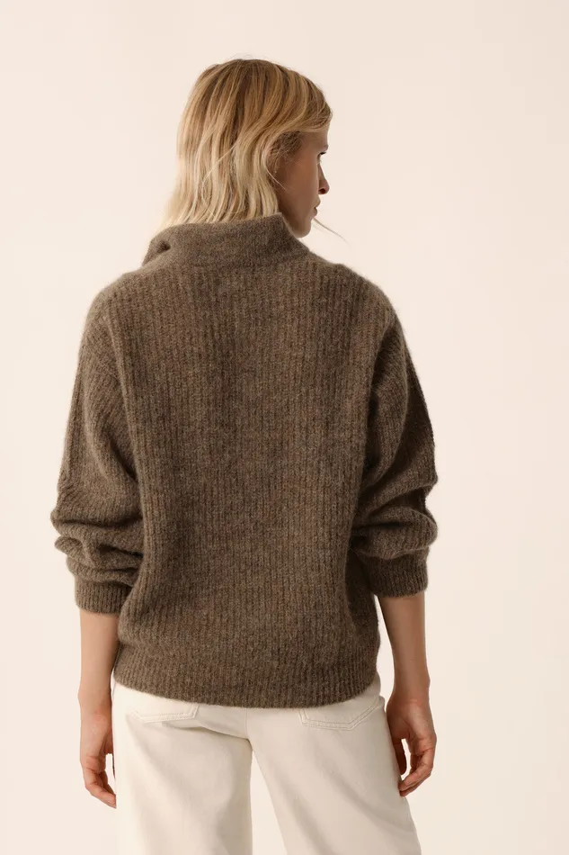 Women Jumper Anna Galet Pull Alpaga Superfine Gris Des Petits Hauts Jumpers and Cardigans