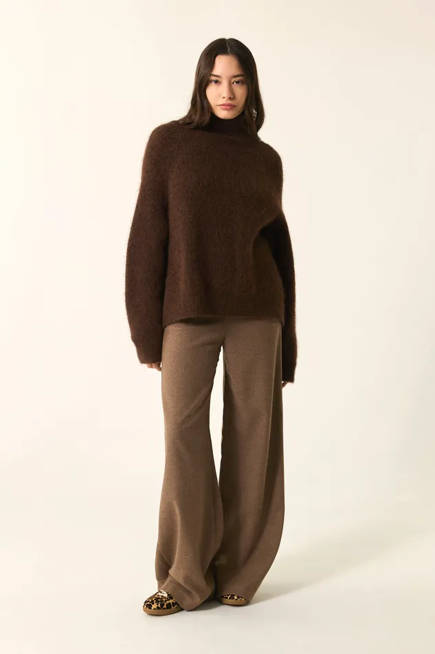 Women Jumper Bergamote Ours Pull Alpaga Superfine Marron Des Petits Hauts Jumpers and Cardigans Women Jumper Bergamote Ours Pull Alpaga Superfine Marron Des Petits Hauts Jumpers and Cardigans