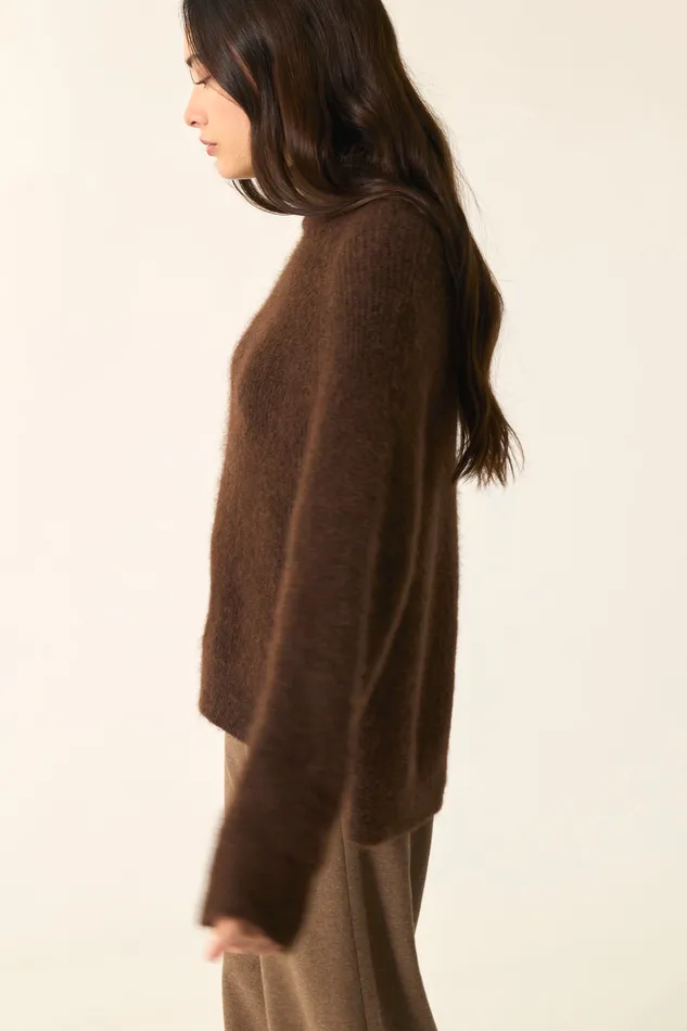 Women Jumper Bergamote Ours Pull Alpaga Superfine Marron Des Petits Hauts Jumpers and Cardigans
