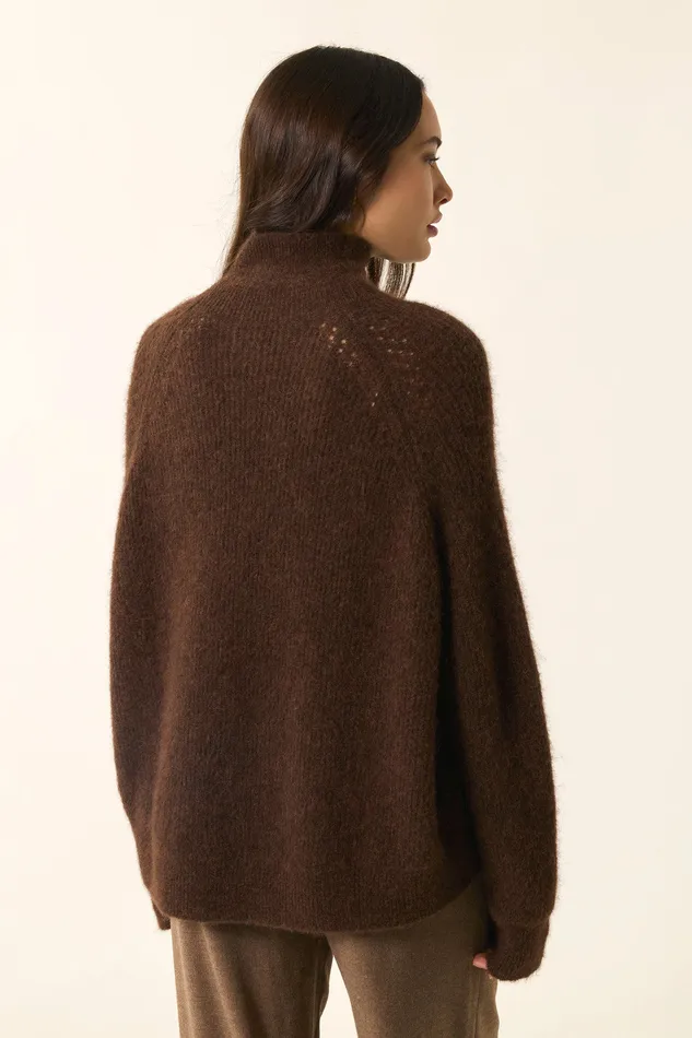 Women Jumper Bergamote Ours Pull Alpaga Superfine Marron Des Petits Hauts Jumpers and Cardigans