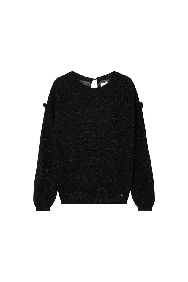 Women Jumper Bloom Noir Pull Mohair Noir Des Petits Hauts Jumpers and Cardigans