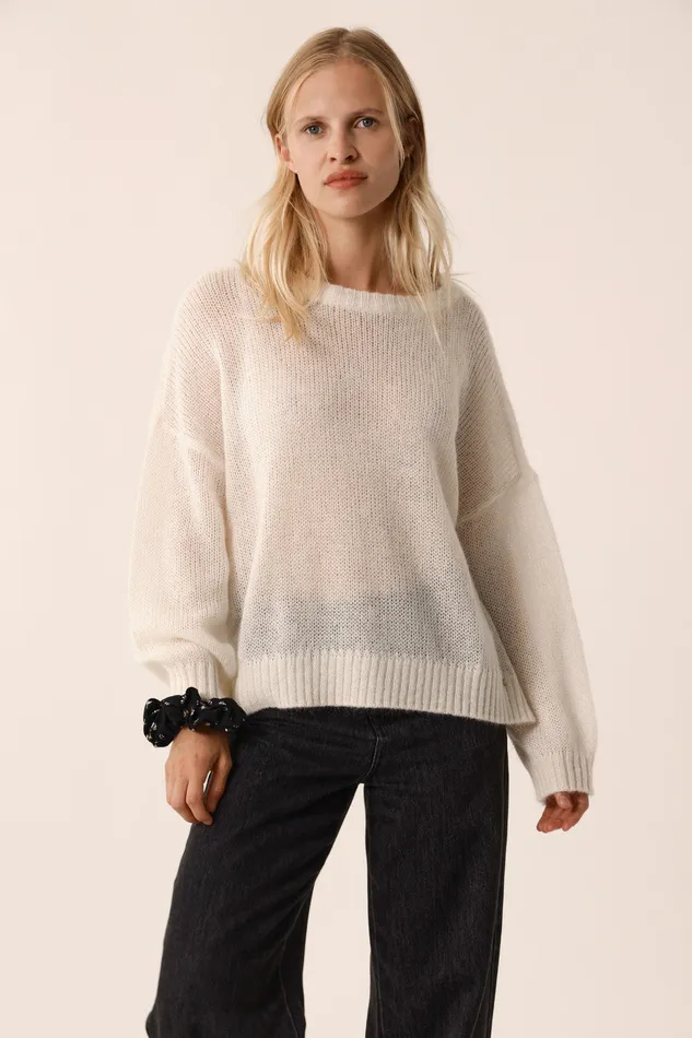 Women Jumper Bulon Ecru Pull Mohair cru Des Petits Hauts Jumpers and Cardigans