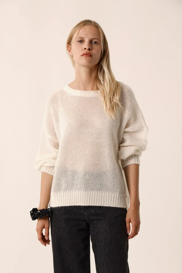 Women Jumper Bulon Ecru Pull Mohair cru Des Petits Hauts Jumpers and Cardigans