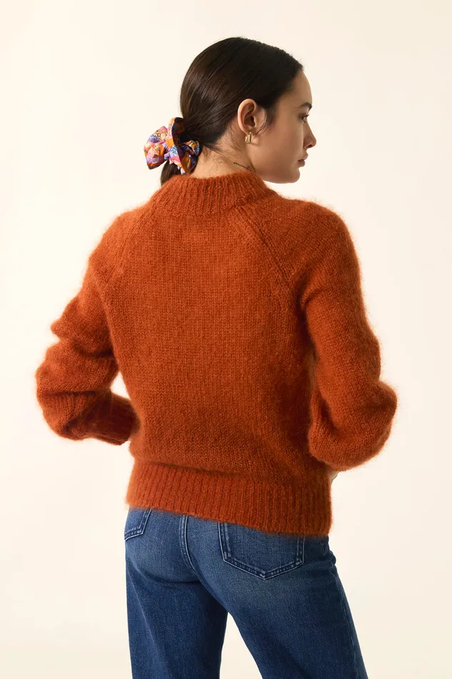 Women Jumper Chachou Lave Pull Mohair Orange Des Petits Hauts Jumpers and Cardigans