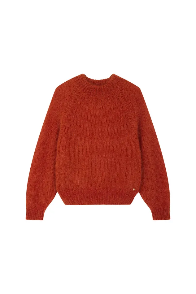 Women Jumper Chachou Lave Pull Mohair Orange Des Petits Hauts Jumpers and Cardigans