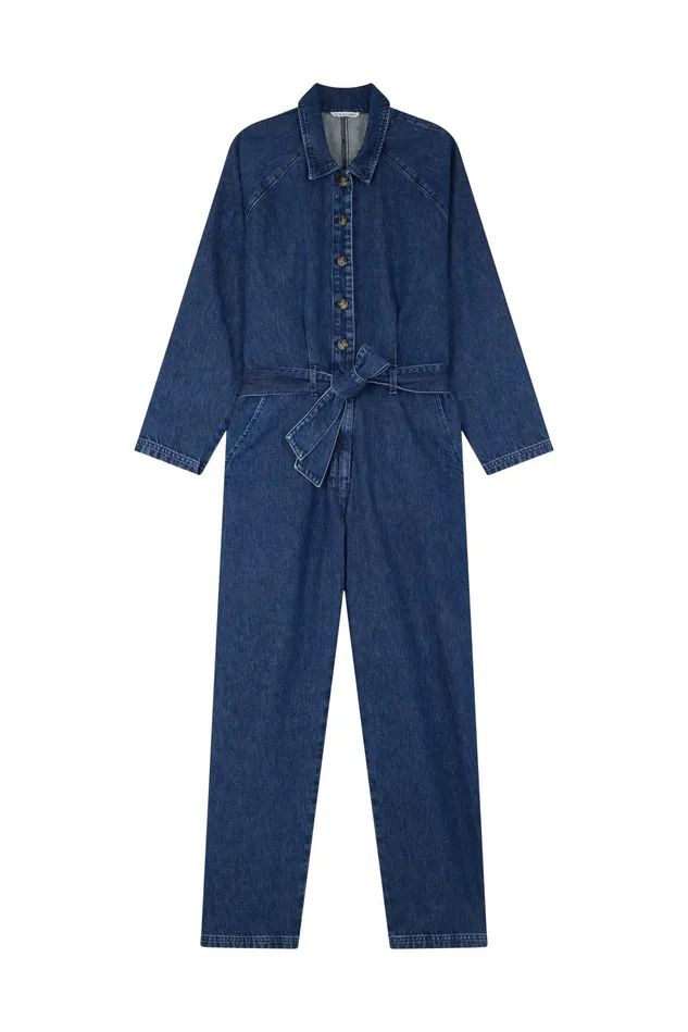 Women Jumpsuit Loustik Stone Combinaison Coton Bleu Des Petits Hauts Denim