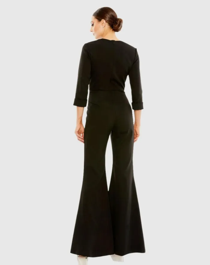 Women Jumpsuits and Rompers Mac Duggal Long Sleeve Bow Detail Wide Leg Jumpsuit Black Women Jumpsuits and Rompers Mac Duggal Long Sleeve Bow Detail Wide Leg Jumpsuit Black