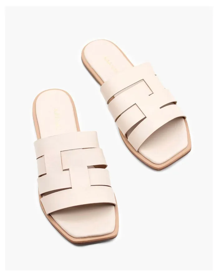 Women KAANAS AURORA LABYRINTH LEATHER SANDAL Off White Madewell Sandals