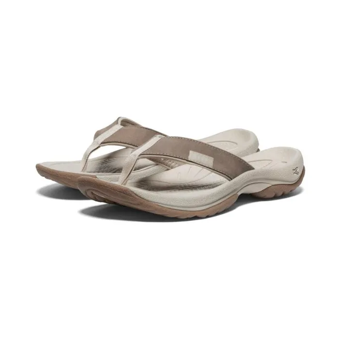 Women KEEN Sandals Kona Flip BrindleSilver Birch Leather FlipFlop Women KEEN Sandals Kona Flip BrindleSilver Birch Leather FlipFlop