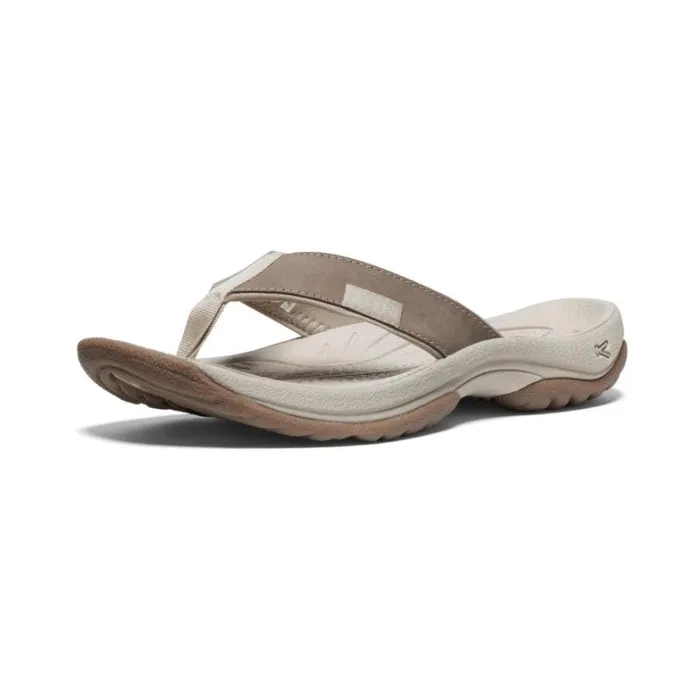 Women KEEN Sandals Kona Flip BrindleSilver Birch Leather FlipFlop Women KEEN Sandals Kona Flip BrindleSilver Birch Leather FlipFlop